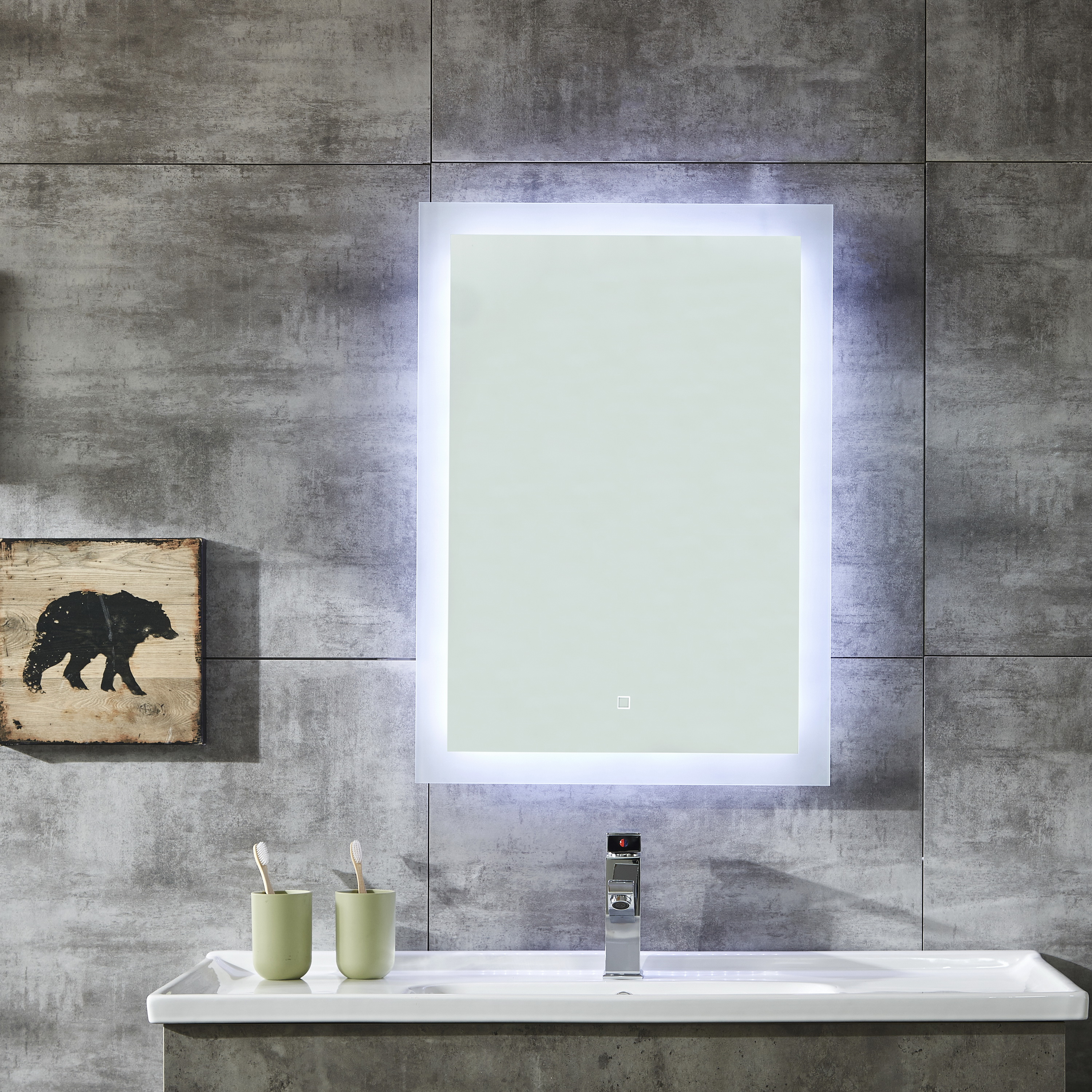 Bathroom LED Mirror with Light Backlit Touch Sensor And Bluetooth