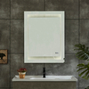 CE IP44 New Style 4 Sides Frame Illuminated LED Bathroom Mirror with Clock