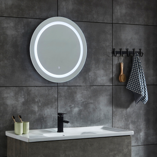 CE IP44 Round Illuminated Copper-free LED Bathroom Mirror