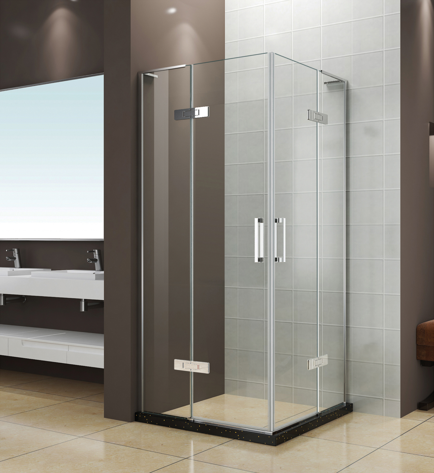 10mm-thickness-tempered-glass-frameless-2-sided-3-panel-sliding-shower