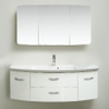 Wall Mounted Bathroom Cabinet White Color With 2 Doors and 2 Drawers With Cabinet Mirror