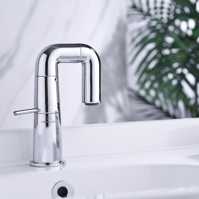Single Handel Basin Mixer Vanity Sink Hot Cold Water Faucet Black Mixer Taps Bathroom Faucets