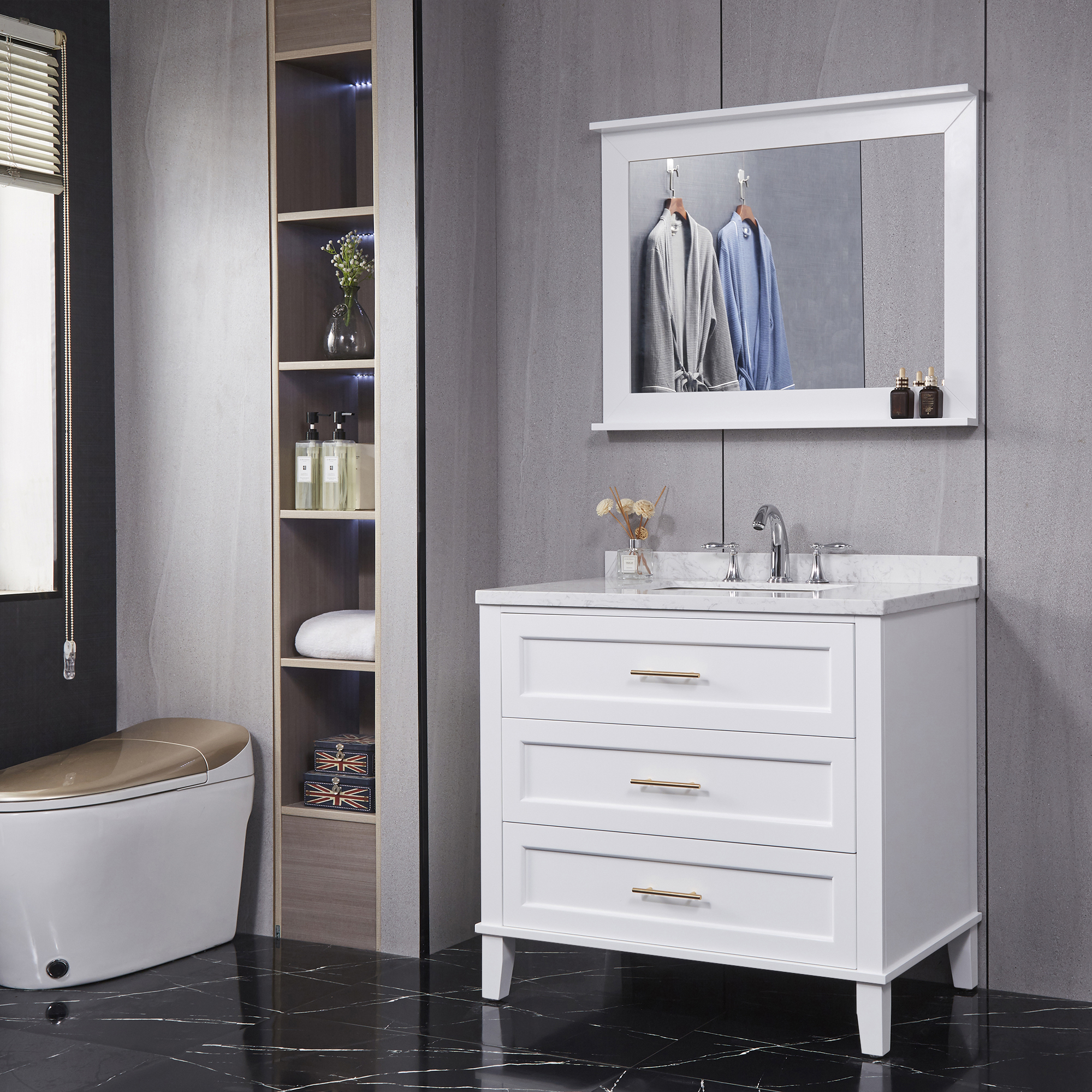 White America Style Free Standing Bathroom Vanity