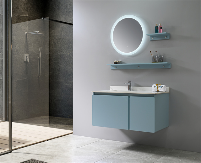 Entop Bathroom Cabinet with Led Mirror And Lacquer Surface