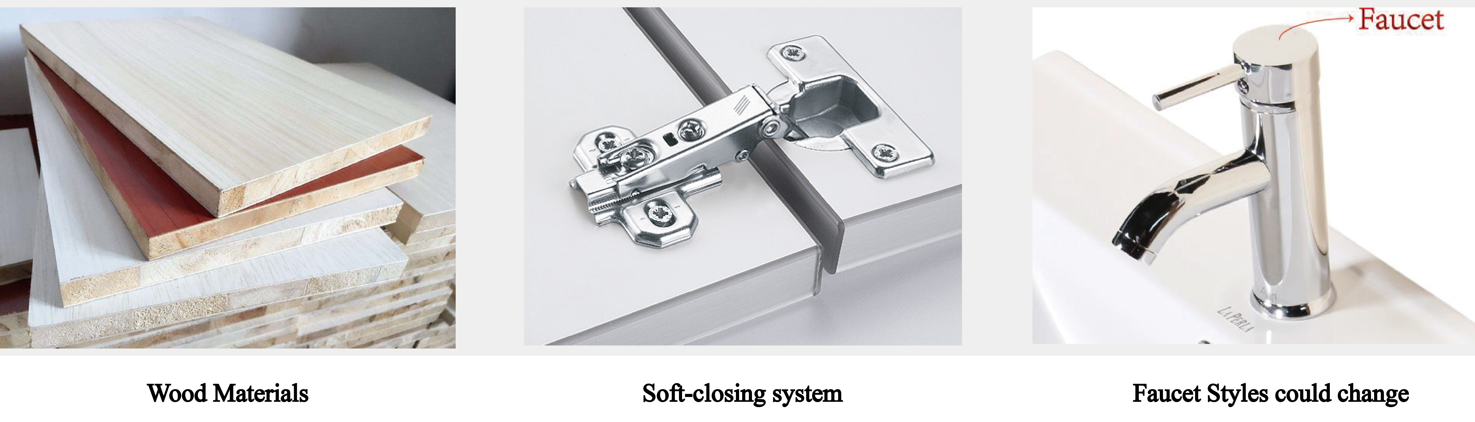 Wall Mounted Bathroom Wood Color With 2 Doors and Side Buy Side