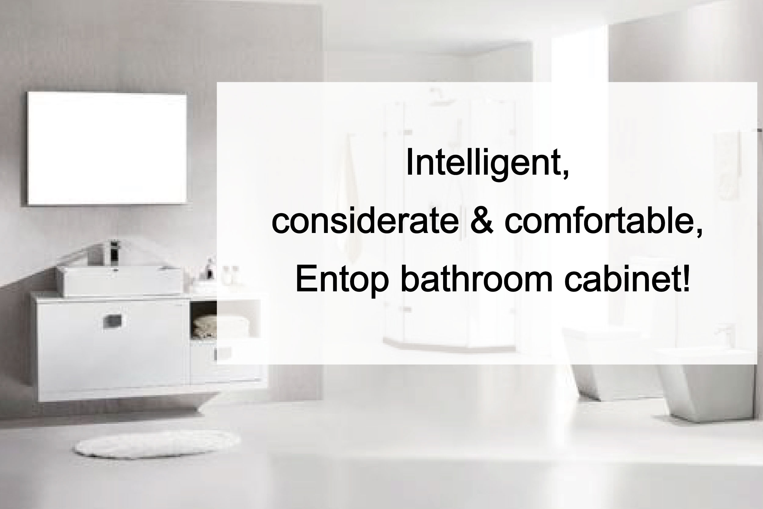 Intelligent, considerate and comfortable, Entop bathroom cabinet!