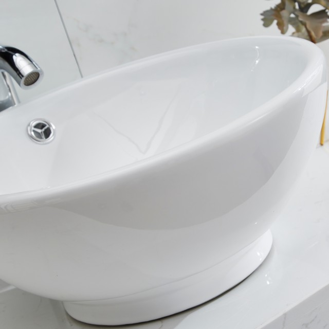 40cm smallwhite ceramic counter top wash basin for bathroom