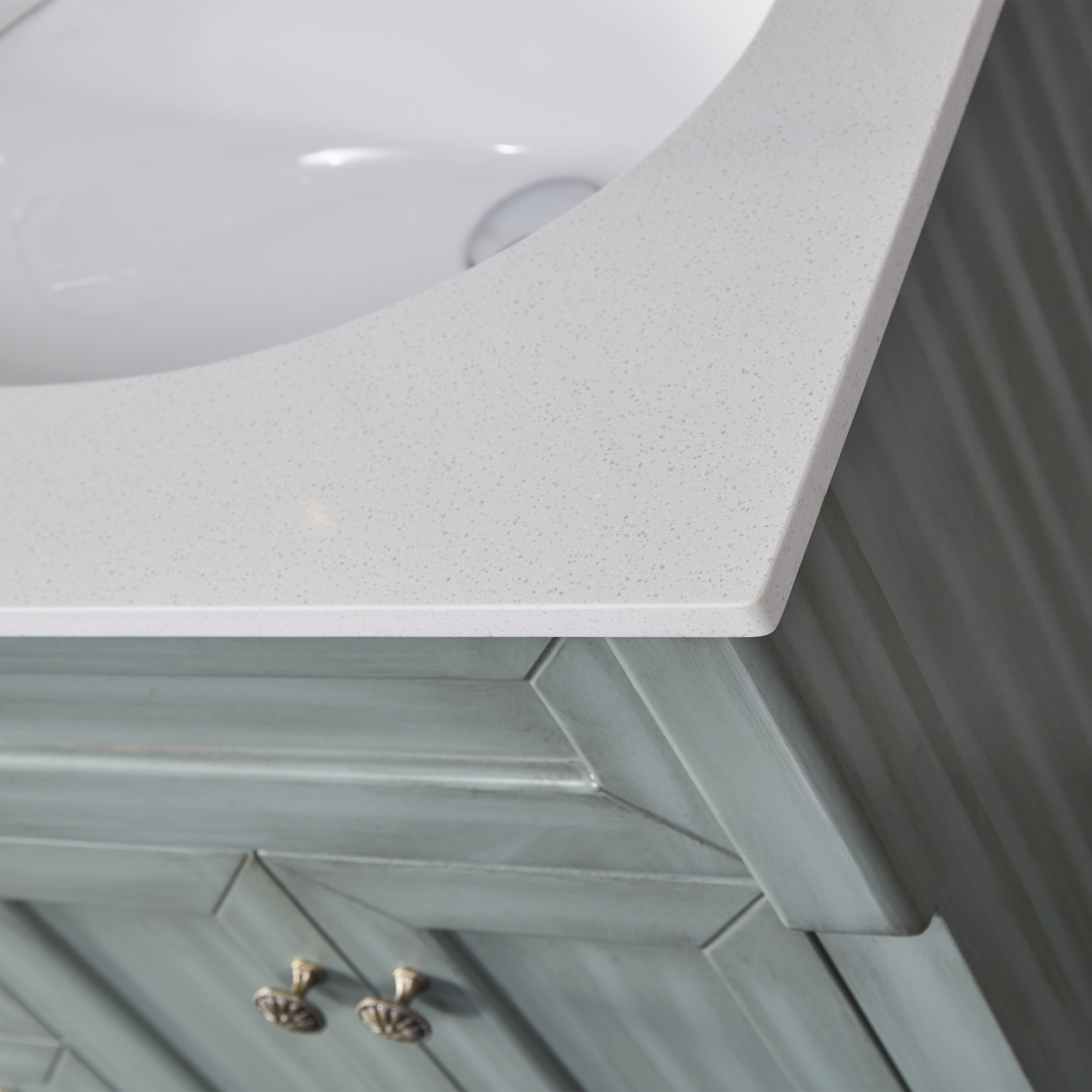 Floor Standing Bathroom Vanity with Double Basin 
